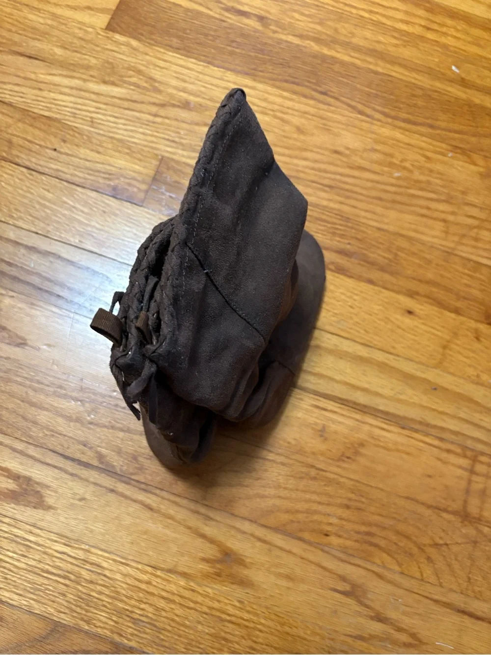 Kids Brown Suede Mid-Calf Boots
